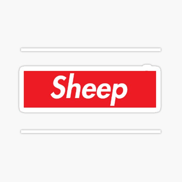 Sheep 2025 supreme sticker