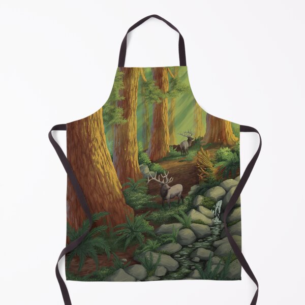 Item preview, Elk in the Redwoods | California Redwood Forest | Painting designed and sold by SelaRoseArt.