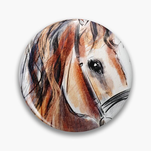 Item preview, Watercolor horse.Horse head drawing designed and sold by hjstudioo.