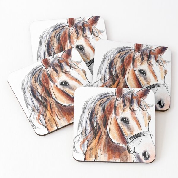 Item preview, Watercolor horse.Horse head drawing designed and sold by hjstudioo.