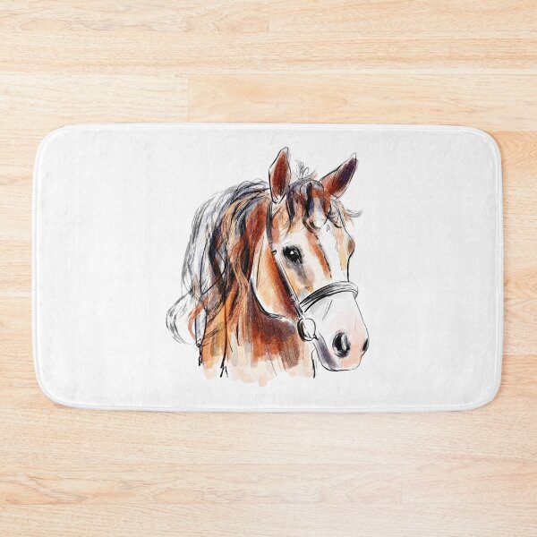 Item preview, Watercolor horse.Horse head drawing designed and sold by hjstudioo.