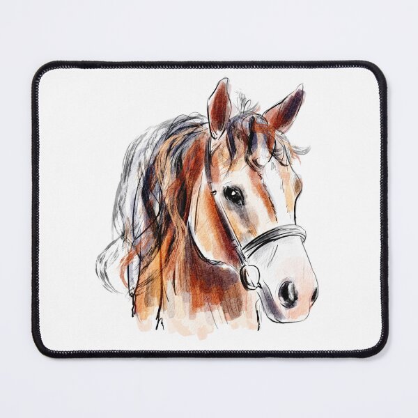 Item preview, Watercolor horse.Horse head drawing designed and sold by hjstudioo.