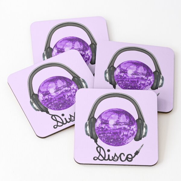 Item preview, 70s Music Purple Disco Ball Headphones designed and sold by Deborah Camp.