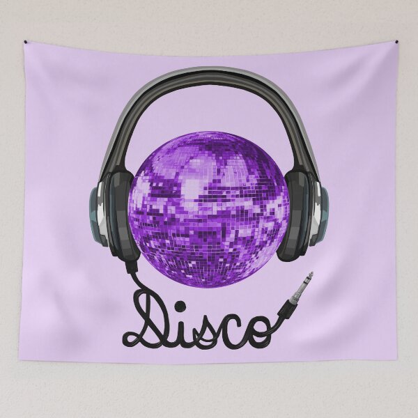 Item preview, 70s Music Purple Disco Ball Headphones designed and sold by Deborah Camp.