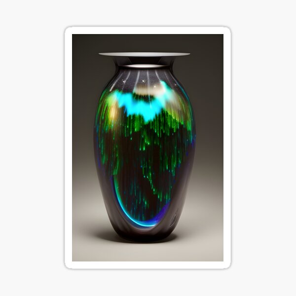 Antique Cosmic Vase Digital AI Art Sticker