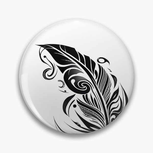 Item preview, Tribal Tattoo Feather designed and sold by ShadowAndSlate.