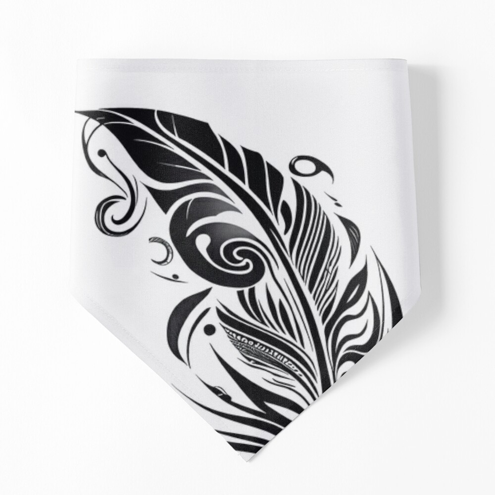 Black Feather Striped Word Pattern Flower Arm Wrist Chest - Temu