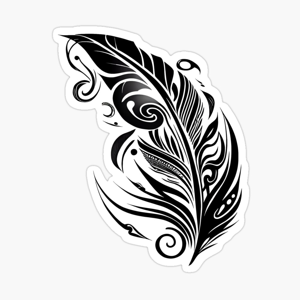 Collection Isolated Feathers Stencil Tattoo Black 库存矢量图（免版税）2142699131 |  Shutterstock