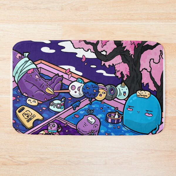 Item preview, Cyberpunk Colour Palette Doodle - Hot Dip - Monsters in Hotspring with Sakura designed and sold by ooorwaaa.