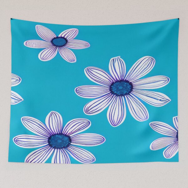 Item preview, Beach Wear Floral Blue Floral Design and Sky Blue Background       ra designed and sold by deniselynnimage.