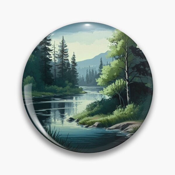 Item preview, Nice painted river  designed and sold by pokedez.