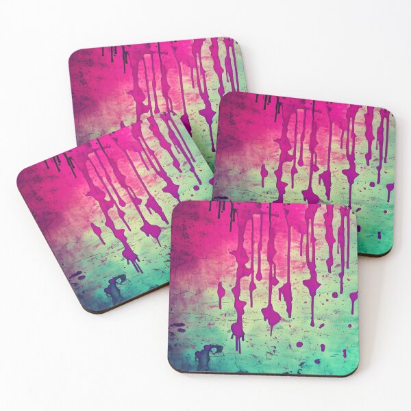 Item preview, Drippy Grungy blue, pink, purple, white, abstract, vintage design designed and sold by marvin barth.