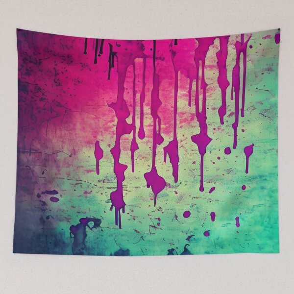 Item preview, Drippy Grungy blue, pink, purple, white, abstract, vintage design designed and sold by marvin barth.