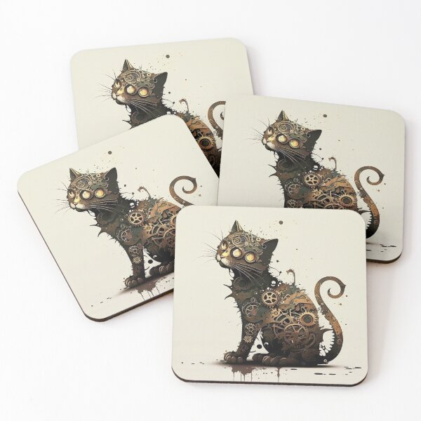 Item preview, Steampunk Animals - Mechanical Cats #16 designed and sold by MindAsylum.