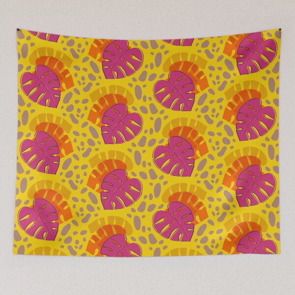 Item preview, Monstera Leaves on Empire Yellow designed and sold by BuBuchi.
