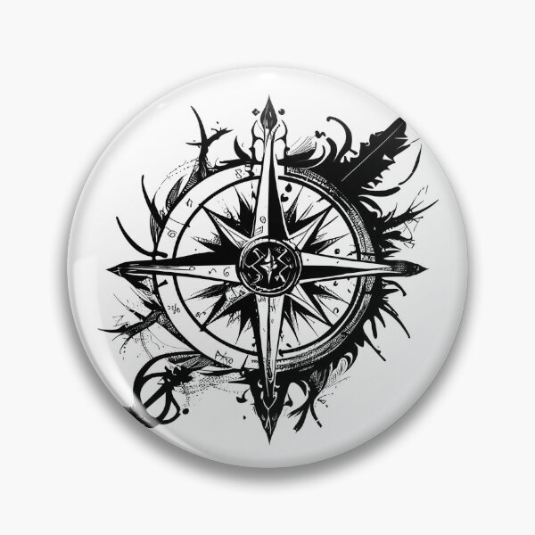 Item preview, Tribal Compass designed and sold by ShadowAndSlate.