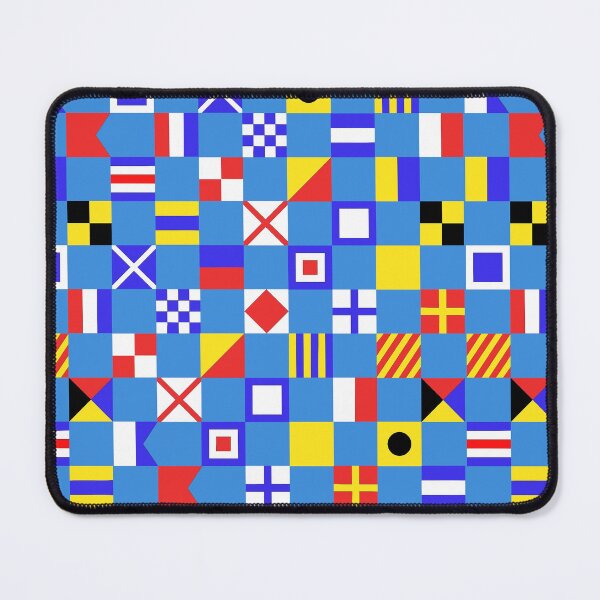 Item preview, Nautical signalling flags on blue designed and sold by Cthulhu loves crafts.