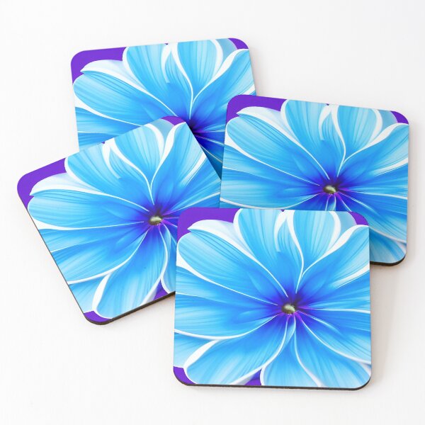 Item preview, Hawaiian Floral Design with Single Ocean Blue Flower with Deep Purple Background   ra designed and sold by deniselynnimage.