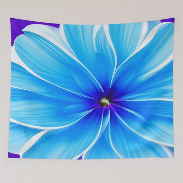 Item preview, Hawaiian Floral Design with Single Ocean Blue Flower with Deep Purple Background   ra designed and sold by deniselynnimage.