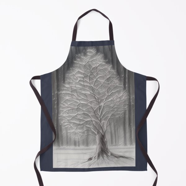 Aperçu de l'œuvre Art créatif de croquis d'arbre d'hiver vintage créée et vendue par brilliant-com.