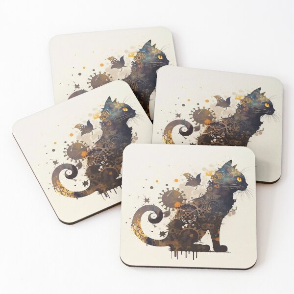 Item preview, Steampunk Animals - Mechanical Cats #17 designed and sold by MindAsylum.
