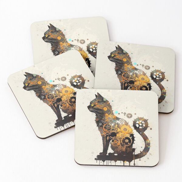Item preview, Steampunk Animals - Mechanical Cats #18 designed and sold by MindAsylum.