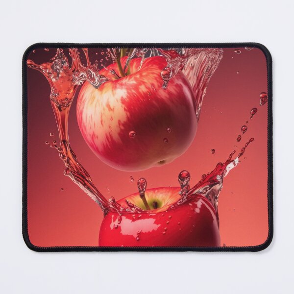 Item preview, Two red apples are splashing into the water printart, wallart 13 designed and sold by jetaiart.