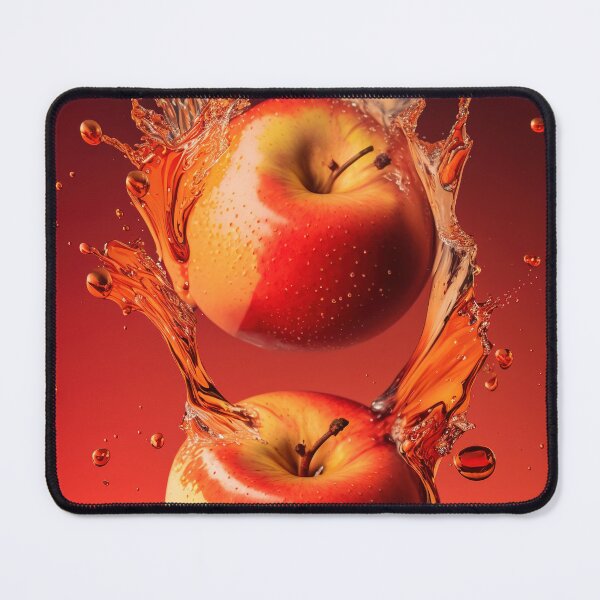 Item preview, Two red apples are splashing into the water printart, wallart 14 designed and sold by jetaiart.