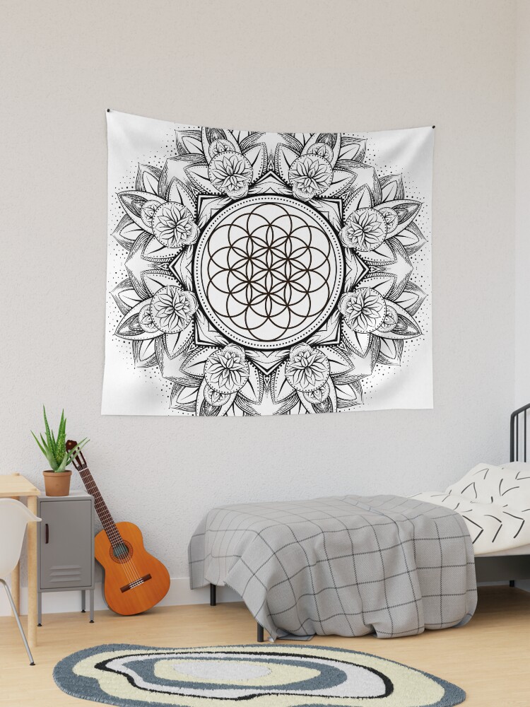 Sacred geometry best sale wall tapestry