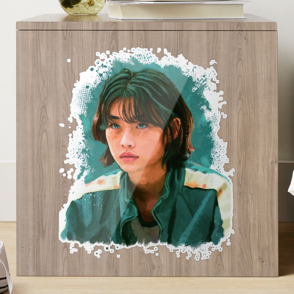 Squid games Hoyeon Jung Kang Sae-byeok artistic portrait Sticker