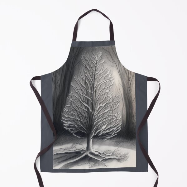 Aperçu de l'œuvre Art créatif de croquis d'arbre d'hiver vintage créée et vendue par brilliant-com.