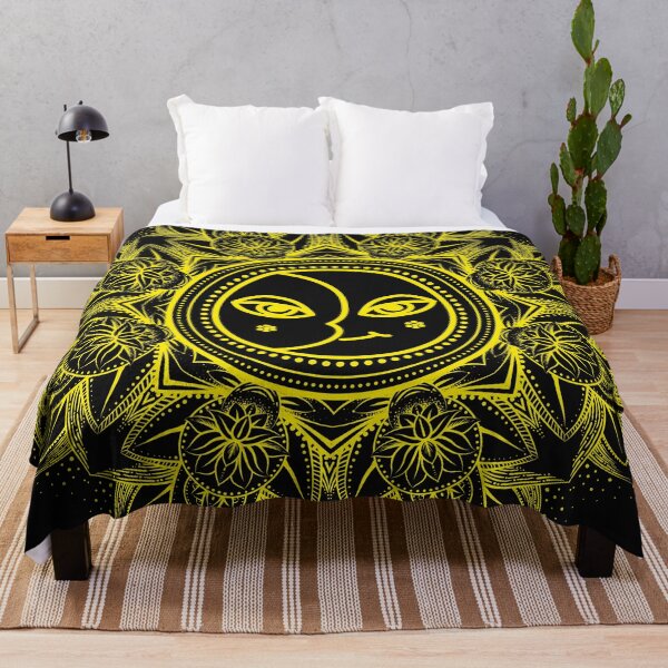 Item preview, monochrome design abstract mandala sacred geometry illustration sacred sun and moon Merkaba lotus designed and sold by Olga Berlet.