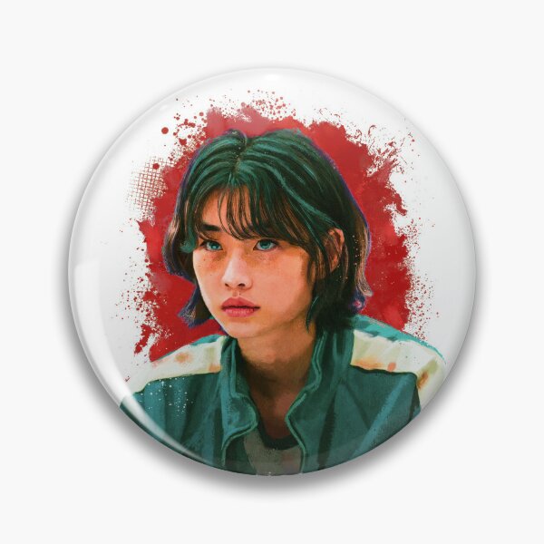 Squid games Hoyeon Jung Kang Sae-byeok artistic portrait Sticker