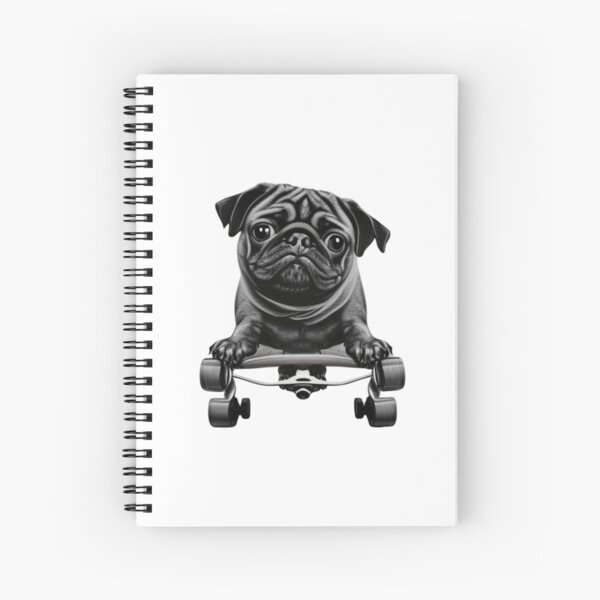 Item preview, Black pencilled pug. Animated Pug. Cartoon Pug. Sketched Pug. designed and sold by Doggymadness.
