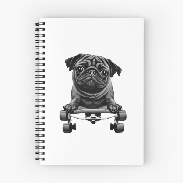 Item preview, Black pencilled pug. Animated Pug. Cartoon Pug. Sketched Pug. designed and sold by Doggymadness.