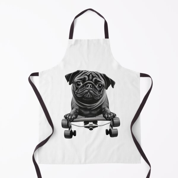 Item preview, Black pencilled pug. Animated Pug. Cartoon Pug. Sketched Pug. designed and sold by Doggymadness.