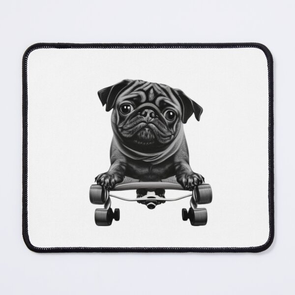Item preview, Black pencilled pug. Animated Pug. Cartoon Pug. Sketched Pug. designed and sold by Doggymadness.