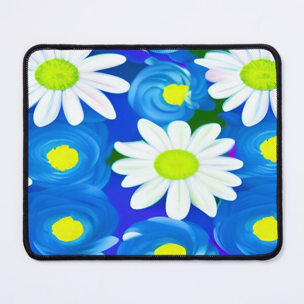 Item preview, Patch of Daisy and Blue Button Flowers Green Patch of Ground for Background     ra designed and sold by deniselynnimage.