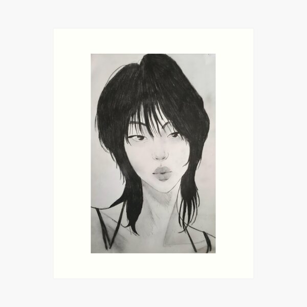 korean model sora choi digital portrait painting Poster for Sale