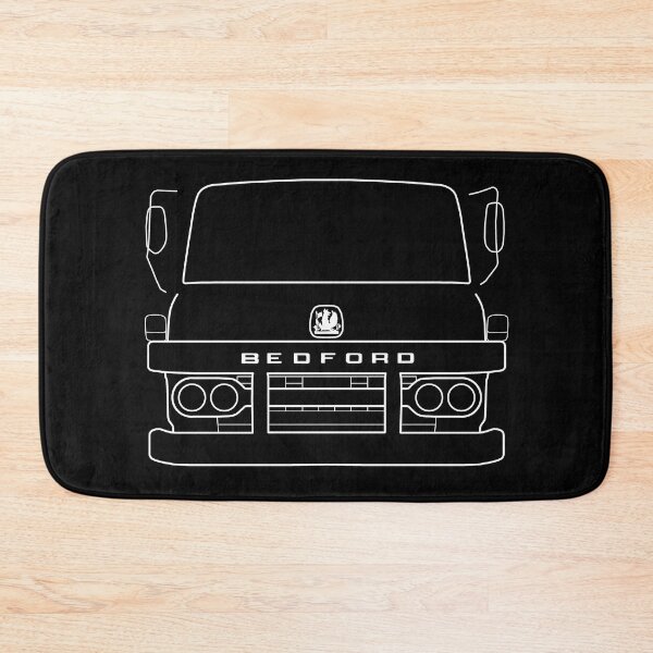 Item preview, Vintage 1970s Bedford KM lorry with mirrors white outline designed and sold by soitwouldseem.