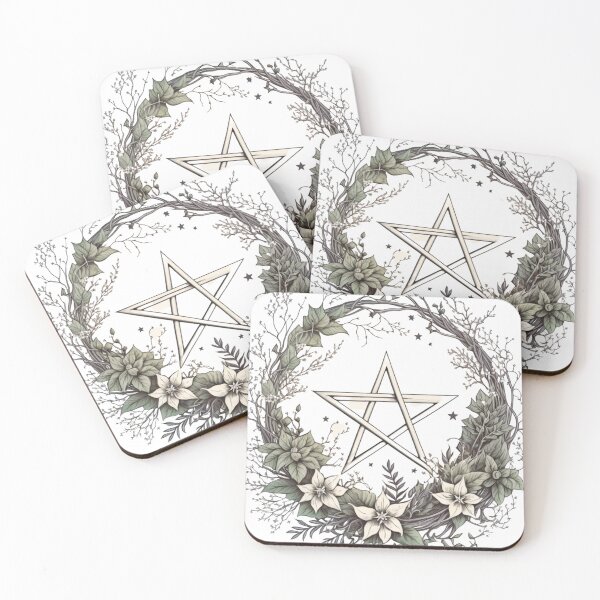 Item preview, Wiccan Pentagram T-Shirt - Flower Power Symbol of Protection designed and sold by RootNeeds.