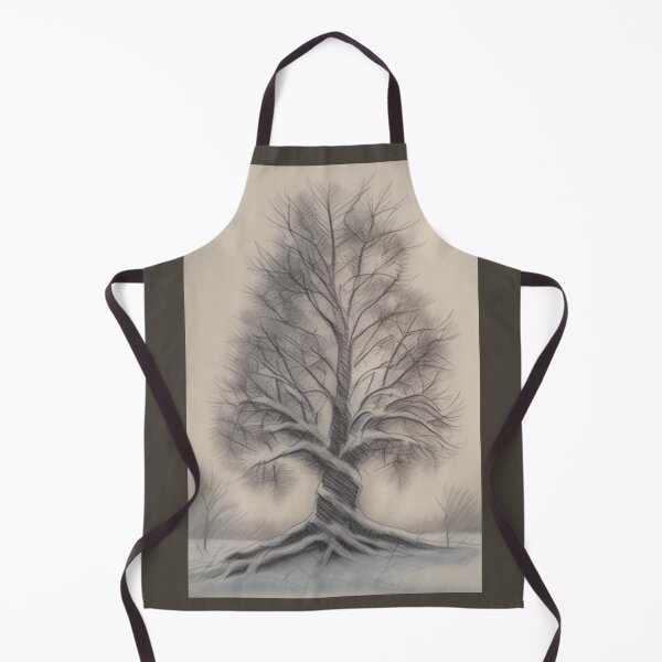 Aperçu de l'œuvre Art créatif de croquis d'arbre d'hiver vintage créée et vendue par brilliant-com.