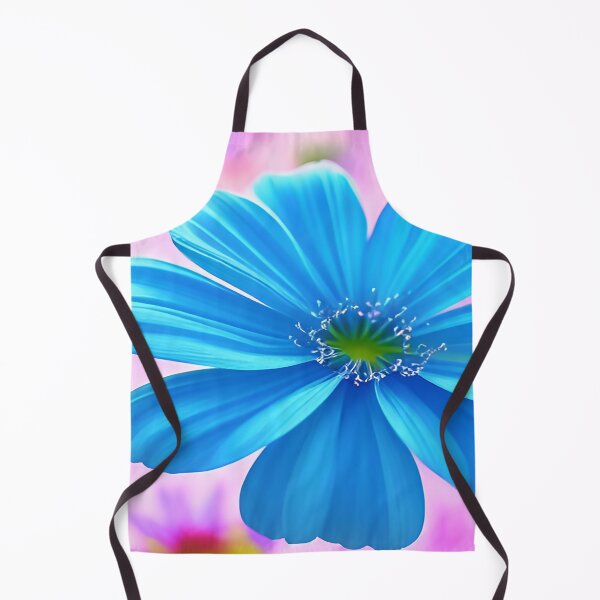 Item preview, Translucent Flower Design with Single Ocean Blue Flower with Patch of Pink Flower ras designed and sold by deniselynnimage.