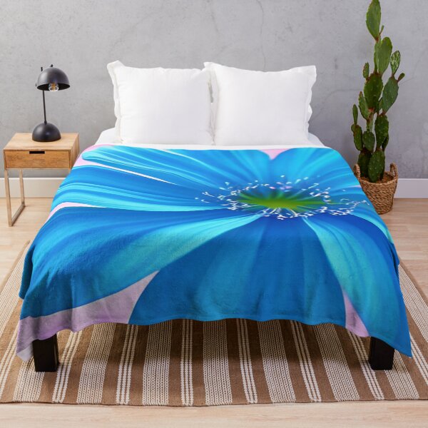 Item preview, Translucent Flower Design with Single Ocean Blue Flower with Patch of Pink Flower        ras designed and sold by deniselynnimage.