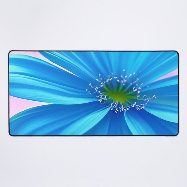 Item preview, Translucent Flower Design with Single Ocean Blue Flower with Patch of Pink Flower        ras designed and sold by deniselynnimage.