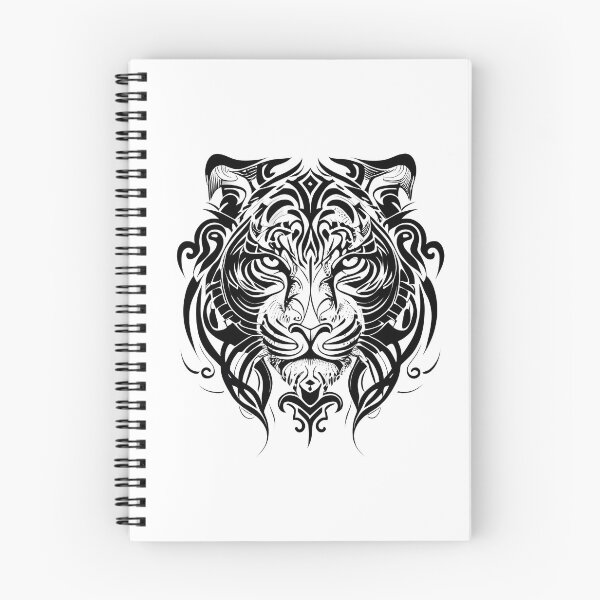 Aperçu de l'œuvre Tribal Tiger Head créée et vendue par ShadowAndSlate.