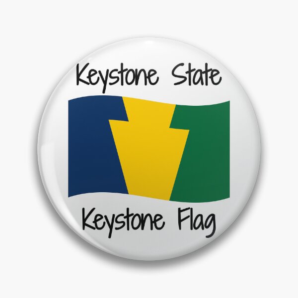 Item preview, Keystone State, Keystone Flag (black) designed and sold by Tara Stark.
