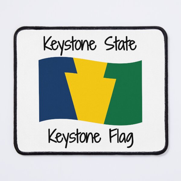 Item preview, Keystone State, Keystone Flag (black) designed and sold by Tara Stark.