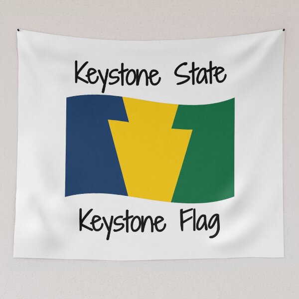 Item preview, Keystone State, Keystone Flag (black) designed and sold by Tara Stark.