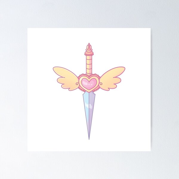 Item preview, Pastel Pink Heart Dagger designed and sold by violletine.